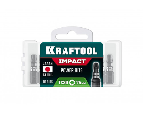 Ударные биты Impact TX 30, 25 мм, 10 шт KRAFTOOL 26195-30-25-S10 Ударные биты Impact TX 30, 25 мм, 10 шт KRAFTOOL 26195-30-25-S10