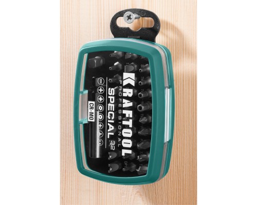 Набор специальных бит Special-32, с адаптером 32 шт. KRAFTOOL 2610-H32