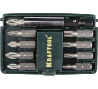Набор бит Compact-10, с магнитным адаптером, 10 шт. KRAFTOOL 26130-H10