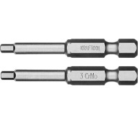 Торсионные биты X-Drive Hex 3, 50 мм, 2 шт. KRAFTOOL 26127-3-50-2