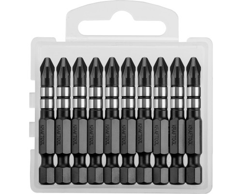 Ударные биты Impact PZ2, 50 мм, 10 шт. KRAFTOOL 26193-2-50-S10