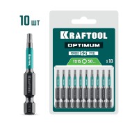 Биты OPTIMUM TX 15, 50 мм, 10 шт. KRAFTOOL 26126-15-50-10