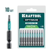 Биты OPTIMUM TX 15, 50 мм, 10 шт. KRAFTOOL 26126-15-50-10