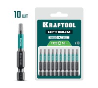 Биты OPTIMUM TX 20, 50 мм, 10 шт. KRAFTOOL 26126-20-50-10