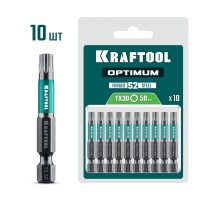 Биты OPTIMUM TX 30, 50 мм, 10 шт. KRAFTOOL 26126-30-50-10