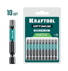 Биты OPTIMUM TX 40, 50 мм, 10 шт. KRAFTOOL 26126-40-50-10