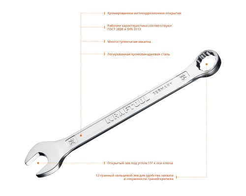 Комбинированный гаечный ключ 24 мм KRAFTOOL 27079-24_z01