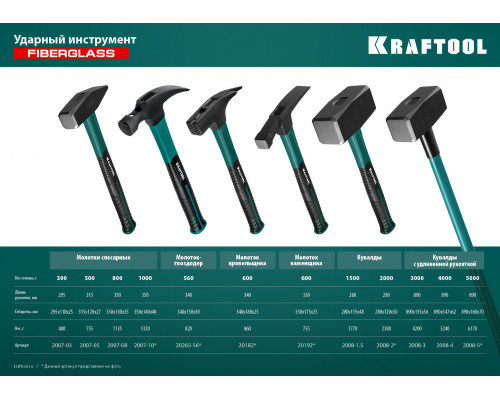 Слесарный молоток Fiberglass, 800 г KRAFTOOL 2007-08 Слесарный молоток Fiberglass, 800 г KRAFTOOL 2007-08