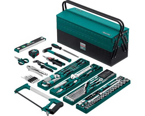 Универсальный набор инструмента GRAND-152, 152 предм., (1/2"+1/4") KRAFTOOL 27978-H152