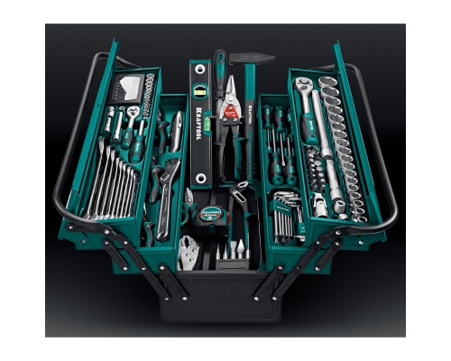 Универсальный набор инструмента GRAND-152, 152 предм., (1/2"+1/4") KRAFTOOL 27978-H152