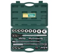 Набор торцовых головок для крупногабаритной техники TRUCK 20, 20 предм., KRAFTOOL 27895-H20_z01