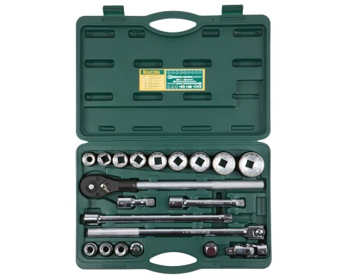 Набор торцовых головок для крупногабаритной техники TRUCK 20, 20 предм., KRAFTOOL 27895-H20_z01