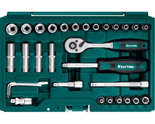 Универсальный набор инструмента X-Drive, 57 предм., (1/4") KRAFTOOL 27885-H57