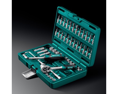 Универсальный набор инструмента X-Drive, 57 предм., (1/4") KRAFTOOL 27885-H57