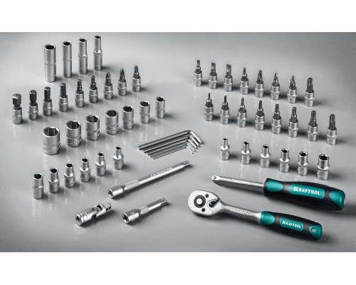 Универсальный набор инструмента X-Drive, 57 предм., (1/4") KRAFTOOL 27885-H57