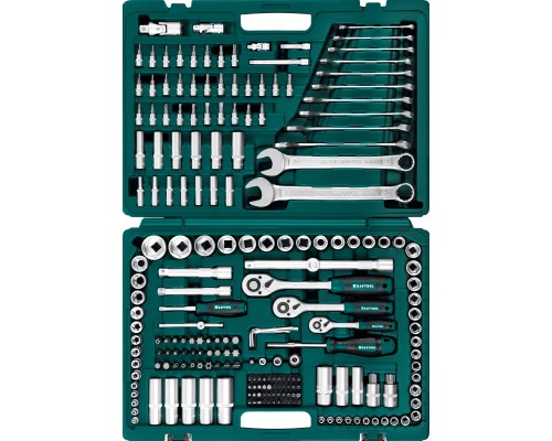 Универсальный набор инструмента X Drive, 216 предм., (1/2"+3/8"+1/4") KRAFTOOL 27888-H216