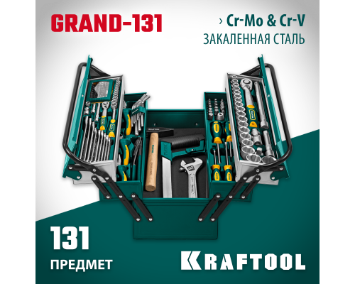 Универсальный набор инструмента GRAND-131, 131 предм., KRAFTOOL 27978-H131