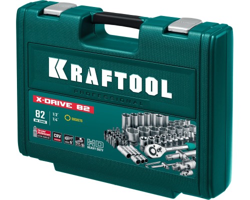 Универсальный набор инструмента (27887-H82) X-Drive 82, 82 предм., (1/2"+1/4") KRAFTOOL 27887-H82_z03