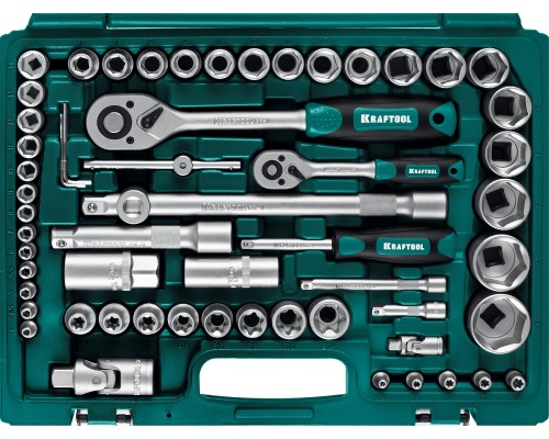 Универсальный набор инструмента X-Drive 108, 108 предм., (1/2"+3/8"+1/4") KRAFTOOL 27888-H108_z03