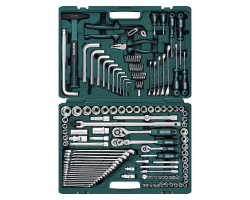 Универсальный набор инструмента EXTREM-142, 142 предм., (1/2"+3/8"+1/4") KRAFTOOL 27889-H142