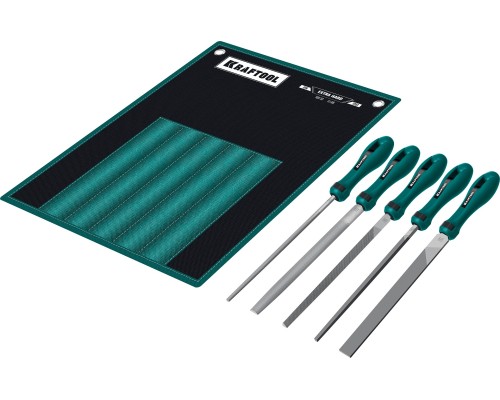 Набор напильников ALLIGATOR двухкомпонентная рукоятка, 200 мм  KRAFTOOL 16905