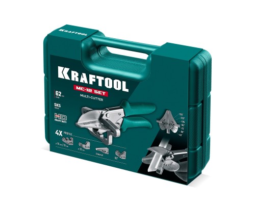 Угловые ножницы с набором матриц для различных профилей из пластика и резины MC-12 KRAFTOOL 23372-12