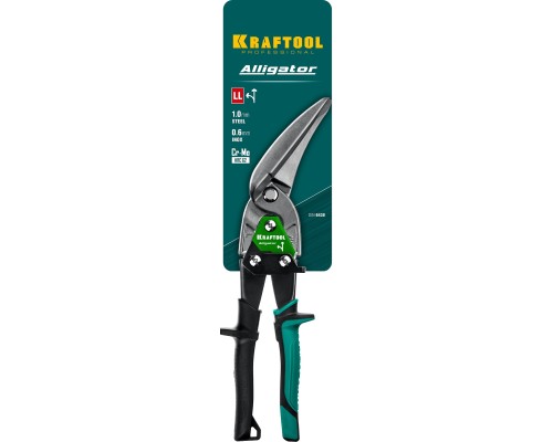 Левые усиленные ножницы по металлу с выносом Alligator, 280 мм KRAFTOOL 2328-LL