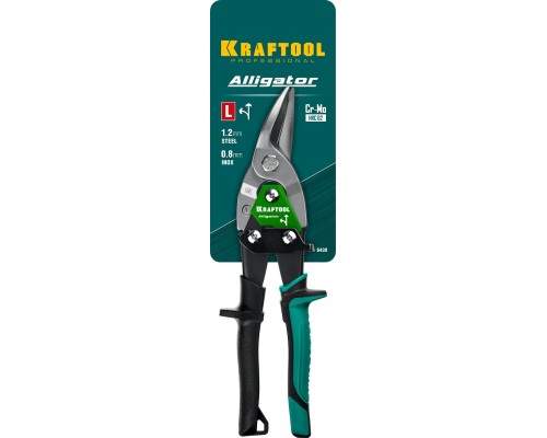 Левые ножницы по металлу Alligator, 250 мм KRAFTOOL 2328-L