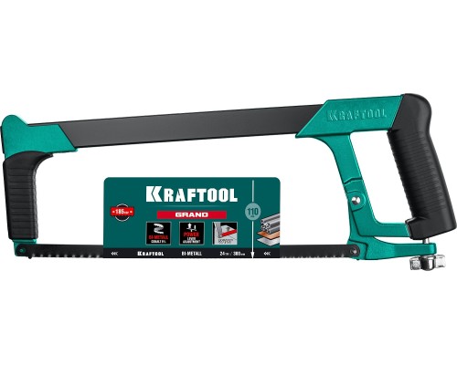 Ножовка по металлу GRAND, 300 мм, обрезиненная ручка, полотно Bi-Metal KRAFTOOL 15801_z02