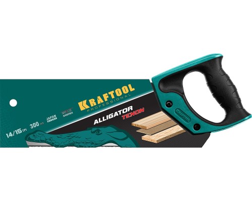 Ножовка с обушком для стусла Alligator Tenon 15, 300 мм KRAFTOOL 15228-30