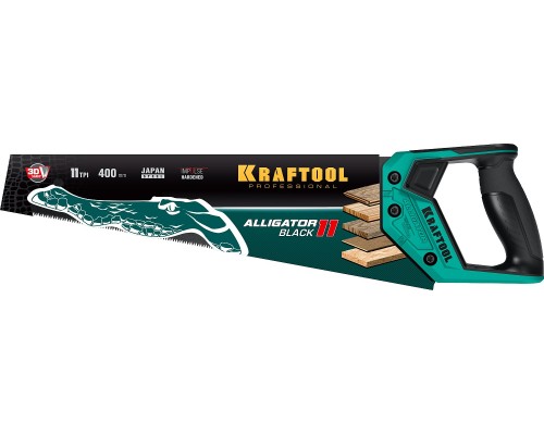 Ножовка для точного реза Alligator Black 11, 400 мм KRAFTOOL 15205-40