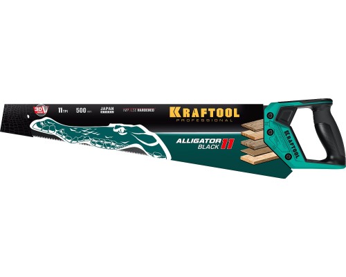 Ножовка для точного реза Alligator Black 11, 500 мм KRAFTOOL 15205-50