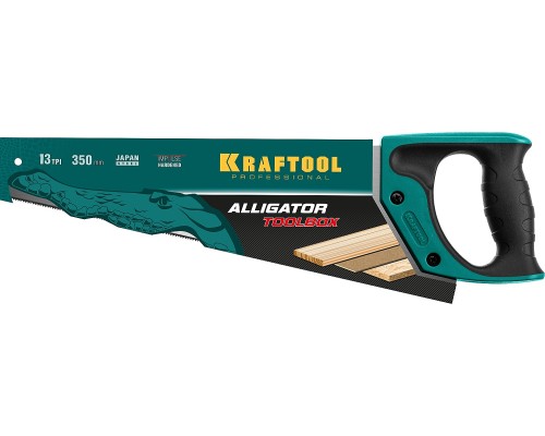 Ножовка по дереву Alligator Toolbox 13, 350 мм KRAFTOOL 15227-35