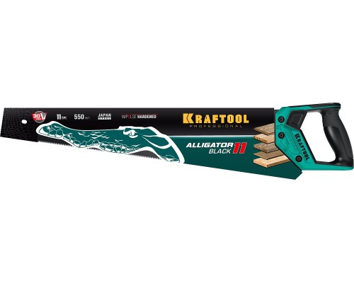 Ножовка для точного реза Alligator Black 11, 550 мм KRAFTOOL 15205-55