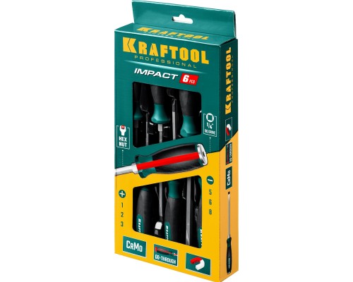 Набор ударных отверток Impact, 6 шт. KRAFTOOL 25025