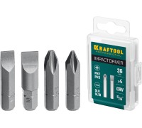 Набор бит для ударной отвертки 36 мм, 4 шт. KRAFTOOL 25551