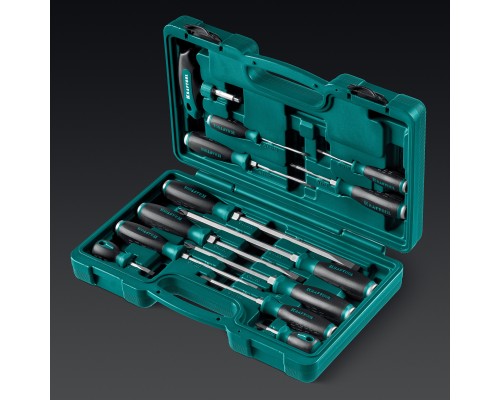 Набор ударных отверток IMPACT 13 шт., сквозной стержень Cr-Mo KRAFTOOL 25035