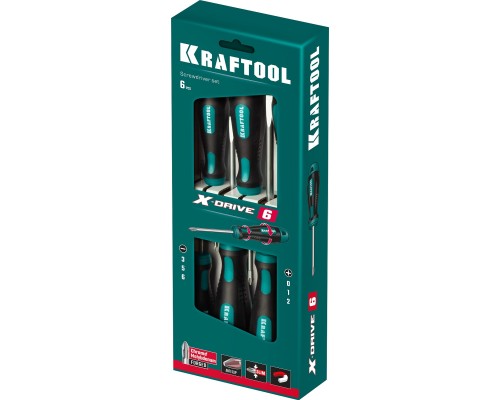 Набор отверток Х-Drive-6, 6 шт. KRAFTOOL 250081-H6_z01