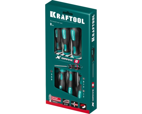 Набор отверток Х-Drive-8, 8 шт. KRAFTOOL 250081-H8