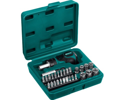 Реверсивная отвертка Kompakt-29, с насадками, 29 предм. KRAFTOOL 25556-H29