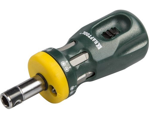 Реверсивная отвертка Kompakt-12, с насадками, 12 в 1 KRAFTOOL 26161-H13