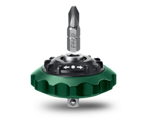 Суперкомпактная реверсивная трещотка для бит и головок SPACE Ratchet KRAFTOOL 25890