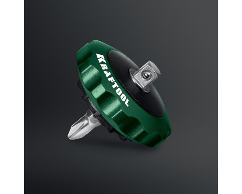 Суперкомпактная реверсивная трещотка для бит и головок SPACE Ratchet KRAFTOOL 25890