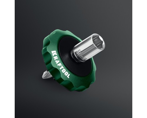 Суперкомпактная реверсивная трещотка для бит и головок SPACE Ratchet KRAFTOOL 25890