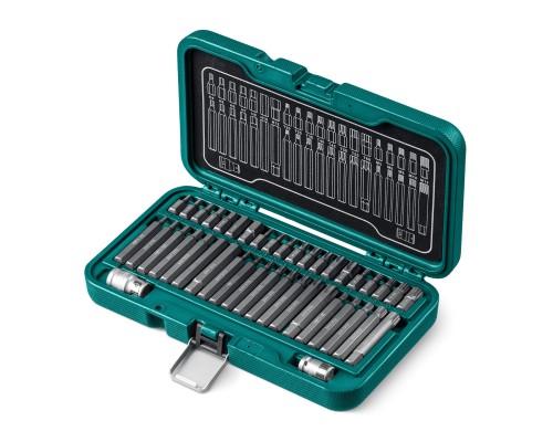 Набор специальных бит THS-42, 42 шт (HEX, TX, SPLINE) xвостовик 10 мм под квадрат 1/2" KRAFTOOL 26554