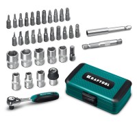 Универсальный набор инструмента 1/4" 35 предм. X-Drive 35 KRAFTOOL 27974