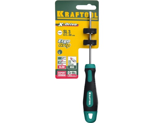Отвертка Х-Drive, SL3x80 KRAFTOOL 250071-3.0-080