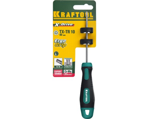 Отвертка Х-Drive, TX HOLE10x80 KRAFTOOL 250077-10-080