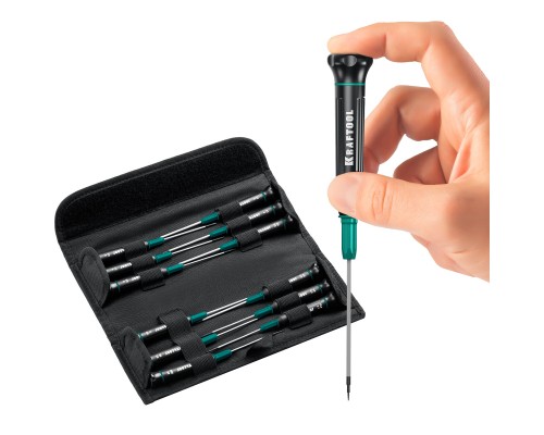 Набор отверток Precision-12, 12 предм., для точных работ KRAFTOOL 25689