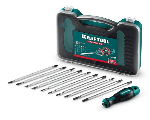 Набор: отвертка с переставными стержнями Double 20, 20 шт. KRAFTOOL 25817